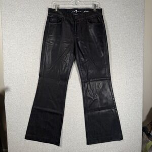 7 for all mankind jeans womens 32 ginger coated bootcut flare pants low rise Y2K